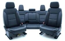 2019 2020 2021 2022 Chevy Silverado Gmc Sierra Front Rear Black Leather Seats