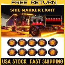 34 Marker Lights Led Truck Trailer Round Clearance Side Light Amber Red