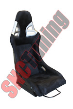 Snc G9 Full Bucket Fixed Back Racing Seat Black Suede Carbon Fiber Shell
