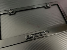 1x Black Quattro 3d Emblem Black Stainless License Plate Frame Rust Free