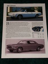 1967 Chevy Corvair 500-monza-coupe-convertible Spec Sheet Info Photo 67