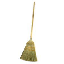 Giant Commercial Corn Broom 15 Inch Sweeping Width Heavy Duty Use Straw Cleaning