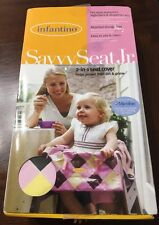 New Infantino Savvy Seat Jr. 2-in-1 Seat Cover Pink Yellow Brown Squares Plaid