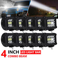 10x 4 Inch Led Work Cube Light Bar Pods Fog Lamps For Pickup Suv Utv 4wd Offroad