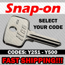 Snap On Tool Box Key Replacement Cut To Your Code Y251 - Y500
