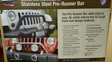 Realwheels Chrome Rw310-1-j Pre Runner Bar Wlight Mounts For Jeep Wrangler New