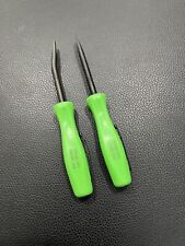 Snap-on Tools Pocket Prybar Angled Straight Green Hard Handle Pry Bar Set