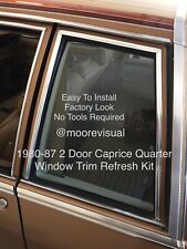 1980-87 Chevrolet Box Chevy Caprice Quarter Window Chrome Trim Refresh Kit 14