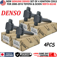 New Genuine Denso X4 Ignition Coils For 2000-2016 Toyota Scion I4 90919-02240