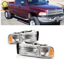 For Dodge Ram 1500 3500 1994-2002 Leftright Headlight Headlamp Chrome Housing