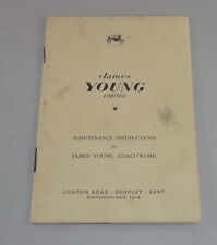 Operating Instructions Manual James Young Body For Bentley Mk. Vi