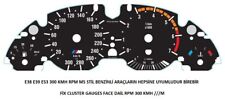 For Bmw E38 E39 E53 300 Kmh M5 Black Tachometer Speedometer Face Cluster Gauges