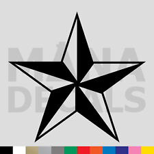 Nautical Star Vinyl Die Cut Decal Sticker - Naval Ocean Sea Boat Punk Rock