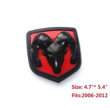 1x Oem 06-12 Grille Ram 1500 2500 Emblem Badge Black Red 68050754aa 110mm