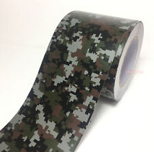 Decors House Car Digital Black Camouflage Camo Strips Vinyl Wrap Film Sticker Ax