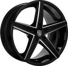 22 Inch 22x9 Lexani R4 Black Milled Wheels Rims 5x115 15
