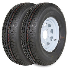 2 Pack St20575r15 205 75r15 Radial Trailer Tire With Rim 8-ply Load Range D
