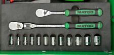 Matco Tools 38 Dr Combination Ratchetsocket Set 8-19mm In Foam Fitted Tray Usa