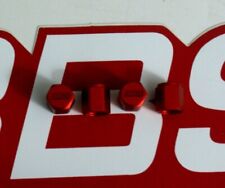 4 Real Bbs Logo Red Metal Valve Stem Caps 58072002