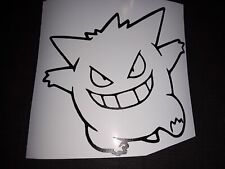 Gengar Ghost Pokemon Black Outline Sticker Vinyl Decal Anime Window Waterproof
