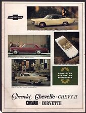 Vintage 1966 Chevrolet Automobile Car Catalog Including Corvette Corvair Chevy