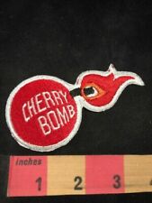 Hot Rod Car Exhaust Muffler Cherry Bomb Advertising Mucle Car Patch Vtg