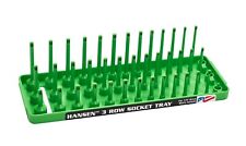 Hansen 14 Socket Tray Organizer Holder 3 Row Metric Mm Shallow Semi Deep Green