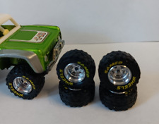 Hot Wheels 4x4 Off Road Wheels 17x8 Mm Alloy  3d With Soft Rubber Tires New