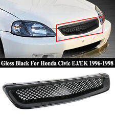 For Honda Civic Ejek 96-1998 Jdm Type R Glossy Black Abs Front Hood Grille Mesh
