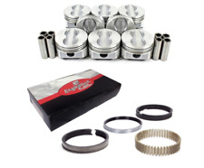 Std 101 Flat Top Pistons Pins W Cast Rings For Chevrolet Sbc 350 5.7l 5.7