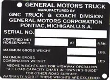 1939 1940 1941 1942 1946 1947 1948 1949 1950 1951 1952 Gmc Truck Car Tag Plaque