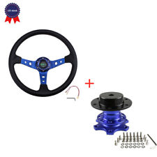 Us Aluminum 13.5 Drifting Racing Steering Wheel With Quick Release Adapter