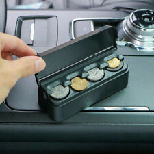 1pc Portable Coins Case Storage Box Holder Truck Car Interior Accessories Black