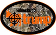 Rednecks For Trump Sticker Crosshair Hunting Camo Country Decal Window Bumper