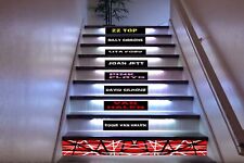 Risers Stairway Of Rockers Guitar Band Stair Risers Removable Wallpaper Vinyl