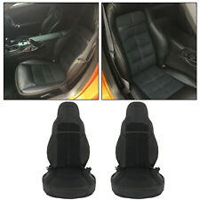 For C6 Corvette 2005-2013 Front Lh Rh Seat Cover With Orange Stitching