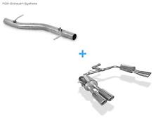 Stainless Duplex Racing Complete System From Cat Vw T5 Bus Per 2x88x74mm Angled