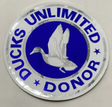 Vtg Ducks Unlimited 5 Donor Sticker Decal Silver Blue Bumper Window Hunter Gift