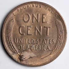 1947-s Lamination Error Lincoln Wheat Cent Penny Rev Bu Uncirculated Ms E149 T