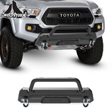 2in1 Stubby Front Bumper Guard For 2016-2023 Toyota Tacoma W2d-rings Shackles