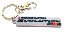 Rare Mitsubishi Keychain Ralliart Rubber Key Holder Lancer Evo Scratch Protect