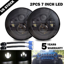 Pair 7 Inch Led Headlight Round Hilo Sealed Beam For Chevy Pickup Truck 3100