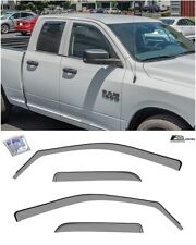 For 09-18 Ram 1500 Quad Cab In-channel Style Side Vent Window Visors Rain Guards
