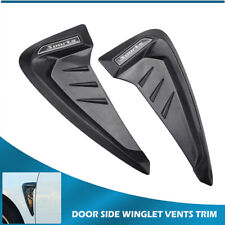 2pcs Universal Glossy Black Car Exterior Side Fender Vent Air Wing Cover Trim