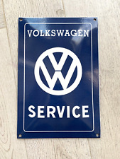 Vintage Volkswagen Vw Service Dome German Bettle Porcelain Gas Import Auto Sign