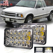 Pair 4x6 Led Headlights Hilo Sealed Beam Fit For Chevy S10 1994 1995 1996 1997