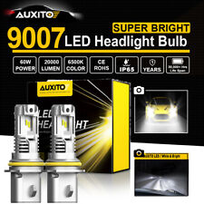 Auxito 9007 Hb5 120w Led Headlight Bulbs Hi-low Beam 6000k Super Bright 24000lm