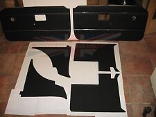 New 6 Piece Interior Panel Set With Door Panels Mgb 1970-80 Black With Chrome