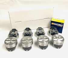 Flat Top Pistons And Moly Rings Combo Compatible With Chevrolet Sbc Sb 350 5.7l
