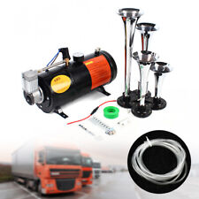 4 Trumpet Train Horn Kit With 150 Psi Air Compressor For Car Truck Train 150db